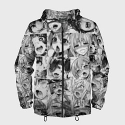 Ветровка с капюшоном мужская Ahegao Babes, цвет: 3D-черный