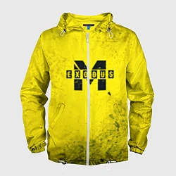 Ветровка с капюшоном мужская Metro Exodus: Yellow Grunge, цвет: 3D-белый