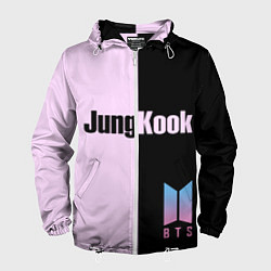 Ветровка с капюшоном мужская BTS Jung Kook, цвет: 3D-белый