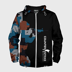 Ветровка с капюшоном мужская Counter Strike: Camo Soldier, цвет: 3D-белый