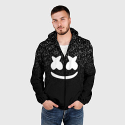 Ветровка с капюшоном мужская Marshmello Black, цвет: 3D-черный — фото 2