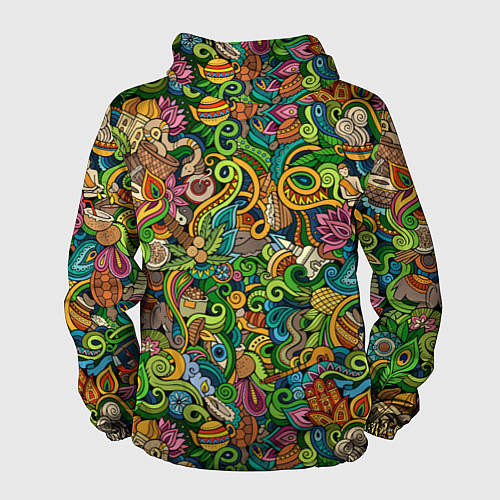 Мужская ветровка Тибетский коллаж / 3D-Черный – фото 2