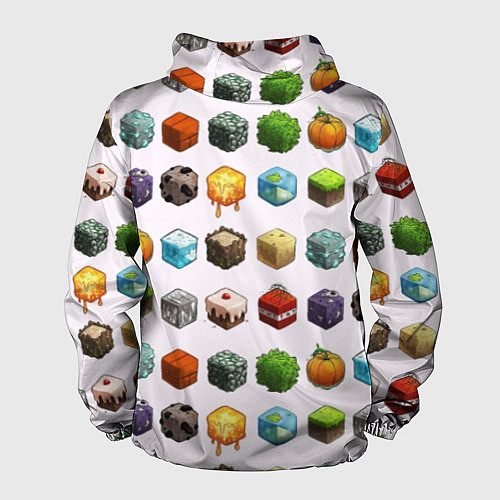 Мужская ветровка Minecraft Cubes / 3D-Черный – фото 2