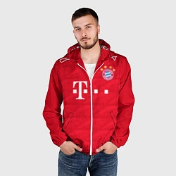 Ветровка с капюшоном мужская FC Bayern: Home 19-20, цвет: 3D-белый — фото 2