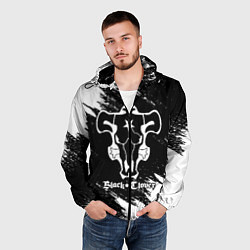 Ветровка с капюшоном мужская ЧЁРНЫЙ КЛЕВЕР, цвет: 3D-черный — фото 2