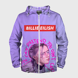 Ветровка с капюшоном мужская Billie Eilish, цвет: 3D-белый