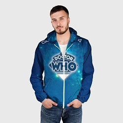 Ветровка с капюшоном мужская Doctor Who, цвет: 3D-белый — фото 2