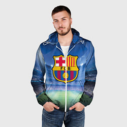 Ветровка с капюшоном мужская FC Barcelona, цвет: 3D-белый — фото 2