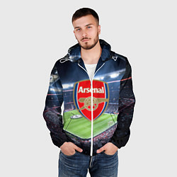 Ветровка с капюшоном мужская FC Arsenal, цвет: 3D-белый — фото 2