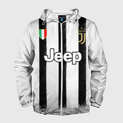 Ветровка с капюшоном мужская Juventus home 20-21, цвет: 3D-белый