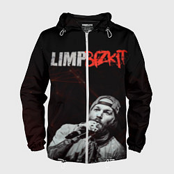 Ветровка с капюшоном мужская Limp Bizkit, цвет: 3D-белый