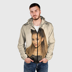 Ветровка с капюшоном мужская Ariana Grande Ариана Гранде, цвет: 3D-черный — фото 2