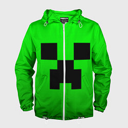 Ветровка с капюшоном мужская MINECRAFT, цвет: 3D-белый