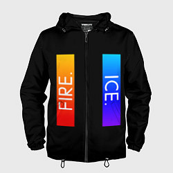 Ветровка с капюшоном мужская FIRE ICE, цвет: 3D-черный