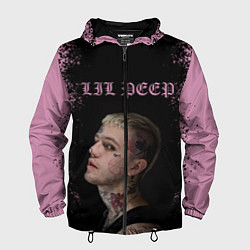 Ветровка с капюшоном мужская LiL PEEP, цвет: 3D-черный