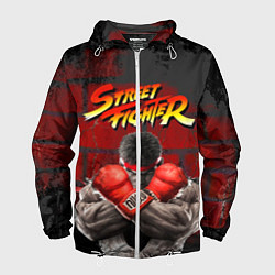 Ветровка с капюшоном мужская Street Fighter, цвет: 3D-белый