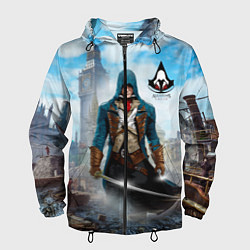 Ветровка с капюшоном мужская Assasin's creed, цвет: 3D-черный