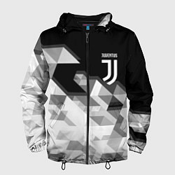 Ветровка с капюшоном мужская JUVENTUS, цвет: 3D-черный