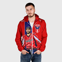 Ветровка с капюшоном мужская Ovechkin Capitals, цвет: 3D-белый — фото 2