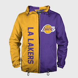 Ветровка с капюшоном мужская LA LAKERS, цвет: 3D-черный