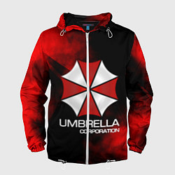 Ветровка с капюшоном мужская UMBRELLA CORP, цвет: 3D-белый