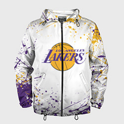Ветровка с капюшоном мужская LA LAKERS, цвет: 3D-черный