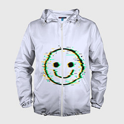 Ветровка с капюшоном мужская Smile, цвет: 3D-белый