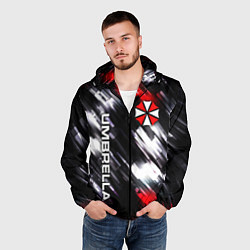 Ветровка с капюшоном мужская UMBRELLA CORPORATION, цвет: 3D-черный — фото 2