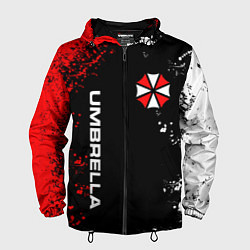 Ветровка с капюшоном мужская UMBRELLA CORPORATION, цвет: 3D-черный