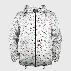 Ветровка с капюшоном мужская Rolbox лица, цвет: 3D-черный