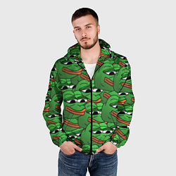 Ветровка с капюшоном мужская Pepe The Frog, цвет: 3D-черный — фото 2