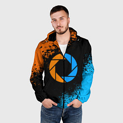 Ветровка с капюшоном мужская PORTAL, цвет: 3D-черный — фото 2