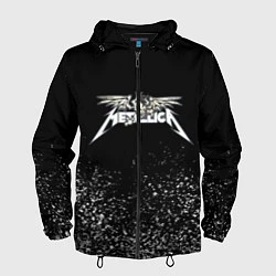 Ветровка с капюшоном мужская Металлика Metallica, цвет: 3D-черный
