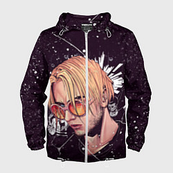 Ветровка с капюшоном мужская PYROKINESIS, цвет: 3D-белый