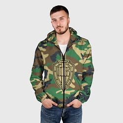 Ветровка с капюшоном мужская Пограничные Войска, цвет: 3D-черный — фото 2