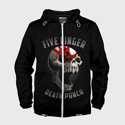 Ветровка с капюшоном мужская Five Finger Death Punch, цвет: 3D-белый