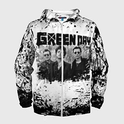 Ветровка с капюшоном мужская GreenDay, цвет: 3D-белый