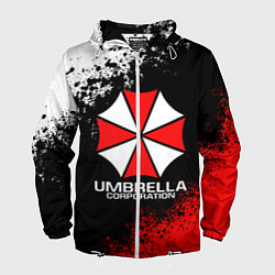 Ветровка с капюшоном мужская RESIDENT EVIL UMBRELLA, цвет: 3D-белый