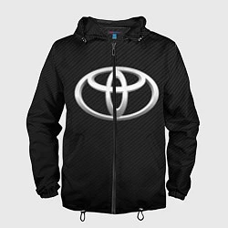 Ветровка с капюшоном мужская Toyota carbon, цвет: 3D-черный