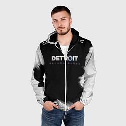 Ветровка с капюшоном мужская Detroit:Become Human, цвет: 3D-белый — фото 2