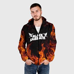 Ветровка с капюшоном мужская Black Sabbath, цвет: 3D-черный — фото 2