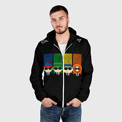 Ветровка с капюшоном мужская South Park, цвет: 3D-белый — фото 2
