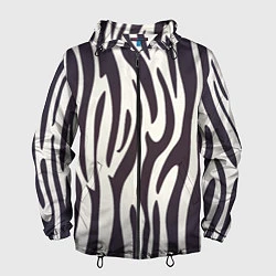 Ветровка с капюшоном мужская Я зебра, цвет: 3D-черный