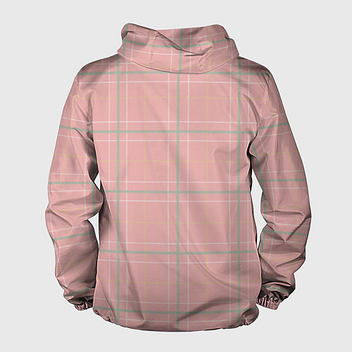Мужская ветровка Шотландка Розовая / 3D-Черный – фото 2