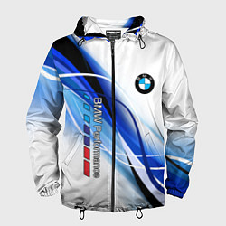 Мужская ветровка BMW волны - blue-white