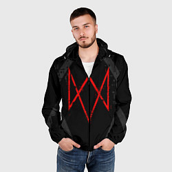 Ветровка с капюшоном мужская WATCH DOGS LEGION, цвет: 3D-черный — фото 2