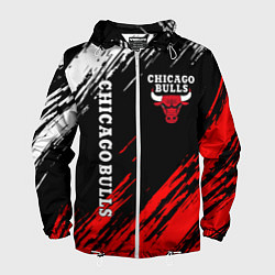 Ветровка с капюшоном мужская CHICAGO BULLS, цвет: 3D-белый