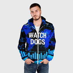 Ветровка с капюшоном мужская Watch Dogs, цвет: 3D-белый — фото 2