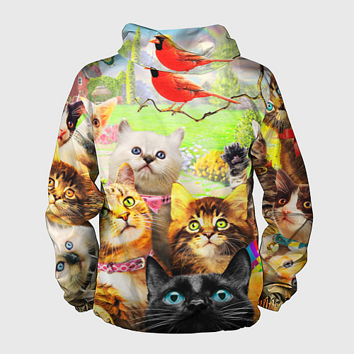 Мужская ветровка КОТЫ / 3D-Черный – фото 2