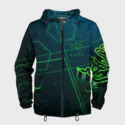 Ветровка с капюшоном мужская RAZER CYBERSPORT, цвет: 3D-черный